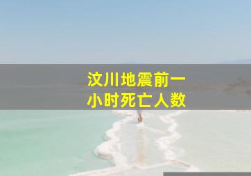 汶川地震前一小时死亡人数