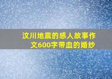 汶川地震的感人故事作文600字带血的婚纱