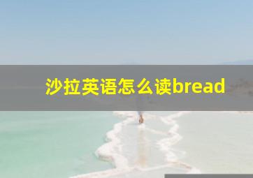 沙拉英语怎么读bread