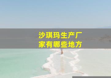 沙琪玛生产厂家有哪些地方