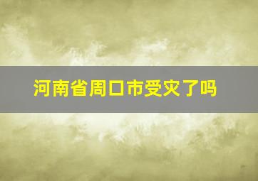 河南省周口市受灾了吗