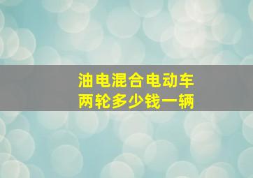 油电混合电动车两轮多少钱一辆