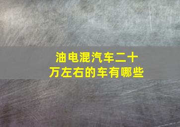 油电混汽车二十万左右的车有哪些