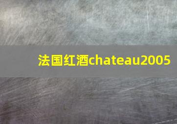 法国红酒chateau2005