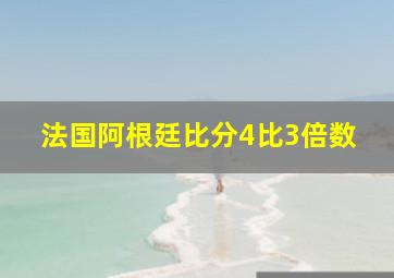 法国阿根廷比分4比3倍数