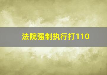 法院强制执行打110