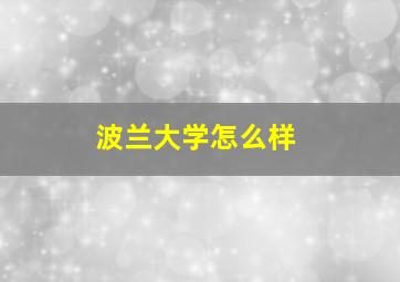 波兰大学怎么样