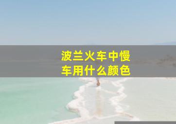 波兰火车中慢车用什么颜色