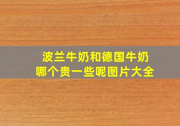 波兰牛奶和德国牛奶哪个贵一些呢图片大全