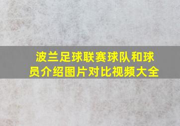 波兰足球联赛球队和球员介绍图片对比视频大全