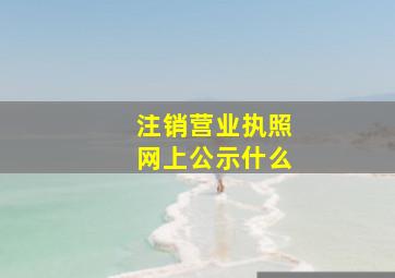 注销营业执照网上公示什么