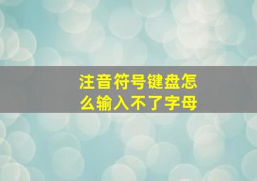 注音符号键盘怎么输入不了字母