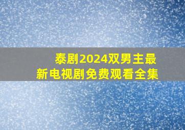 泰剧2024双男主最新电视剧免费观看全集