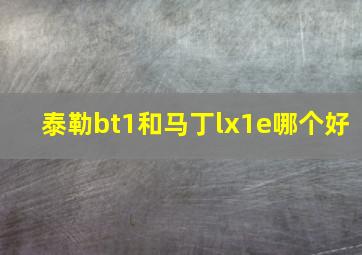 泰勒bt1和马丁lx1e哪个好