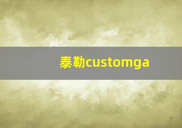 泰勒customga