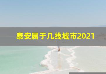 泰安属于几线城市2021