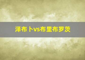 泽布卜vs布里布罗茨