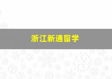 浙江新通留学