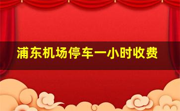 浦东机场停车一小时收费