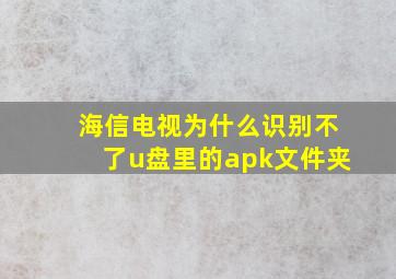 海信电视为什么识别不了u盘里的apk文件夹