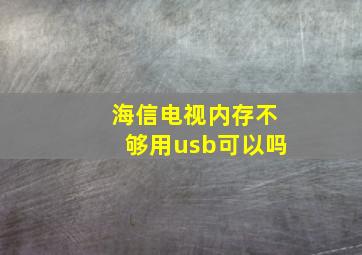 海信电视内存不够用usb可以吗