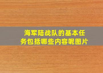 海军陆战队的基本任务包括哪些内容呢图片