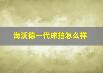 海沃德一代球拍怎么样