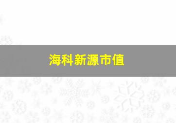 海科新源市值