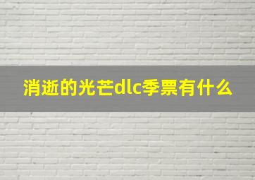 消逝的光芒dlc季票有什么