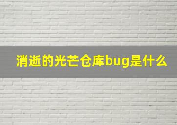 消逝的光芒仓库bug是什么