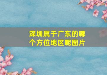 深圳属于广东的哪个方位地区呢图片