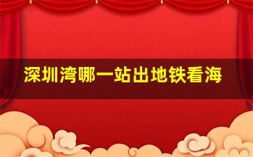 深圳湾哪一站出地铁看海