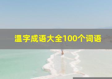 温字成语大全100个词语