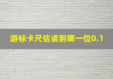 游标卡尺估读到哪一位0.1