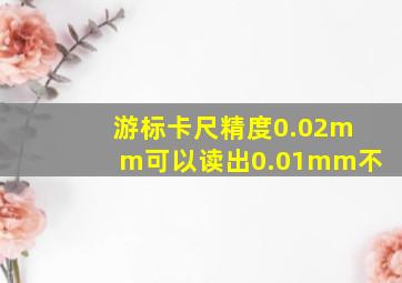 游标卡尺精度0.02mm可以读出0.01mm不