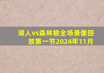 湖人vs森林狼全场录像回放第一节2024年11月