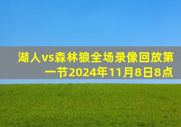 湖人vs森林狼全场录像回放第一节2024年11月8日8点