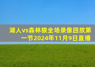 湖人vs森林狼全场录像回放第一节2024年11月9日直播