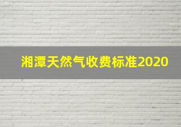 湘潭天然气收费标准2020