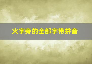 火字旁的全部字带拼音