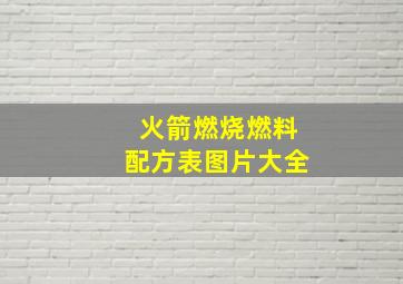 火箭燃烧燃料配方表图片大全