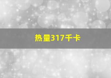 热量317千卡