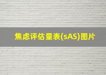 焦虑评估量表(sAS)图片