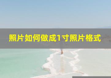 照片如何做成1寸照片格式