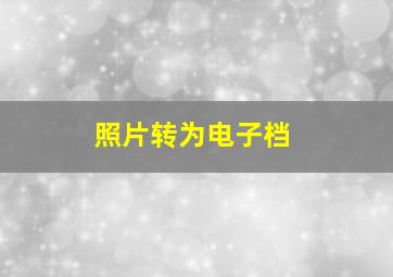 照片转为电子档