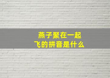 燕子聚在一起飞的拼音是什么