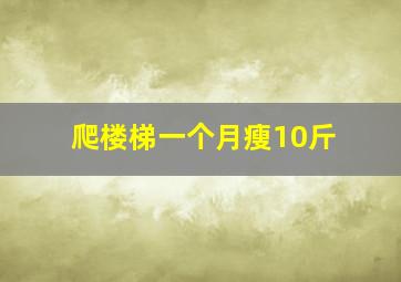 爬楼梯一个月瘦10斤