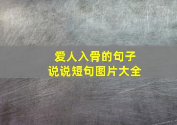 爱人入骨的句子说说短句图片大全