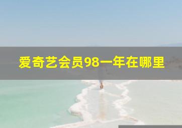 爱奇艺会员98一年在哪里