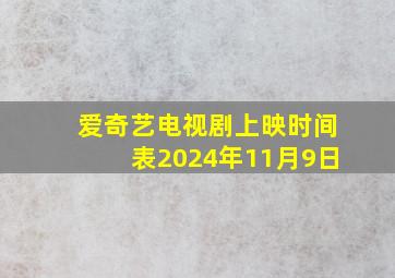 爱奇艺电视剧上映时间表2024年11月9日